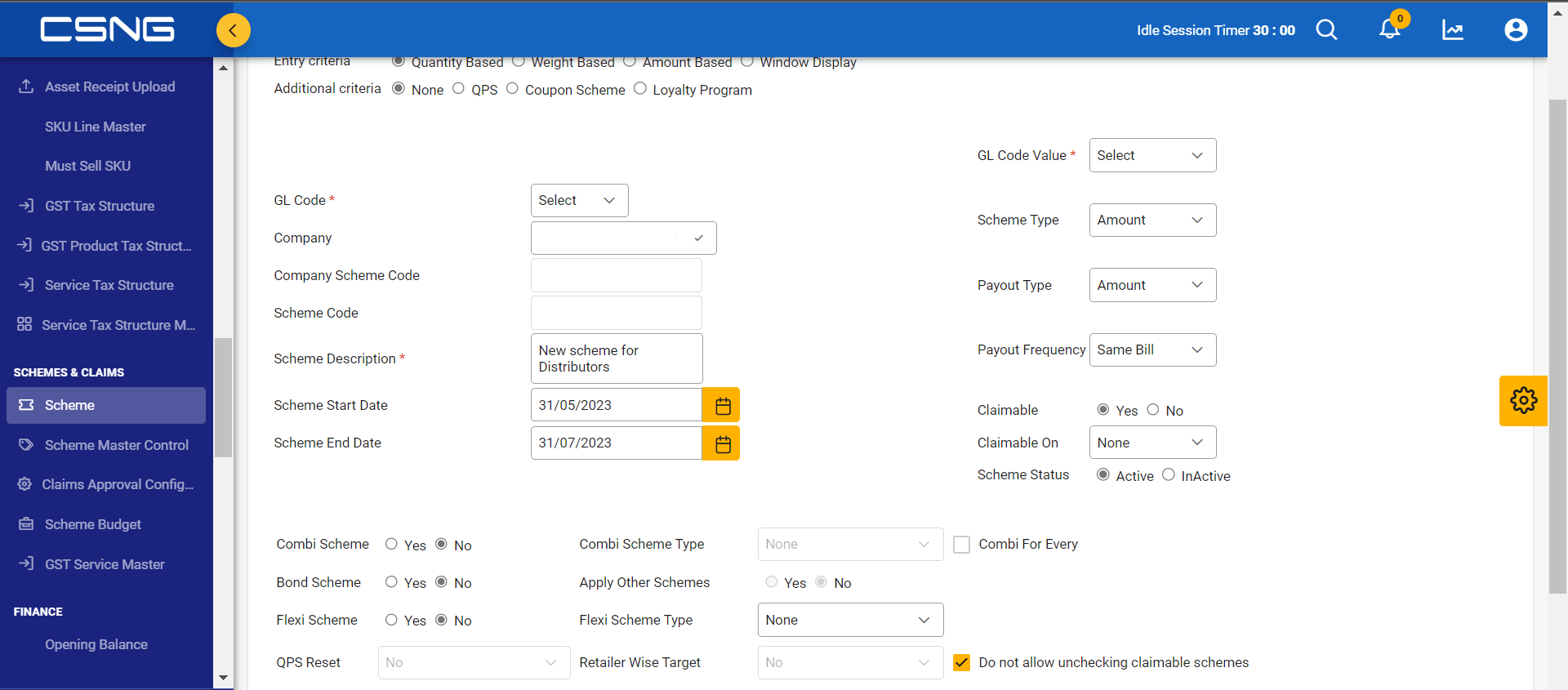 Wa scheme notification