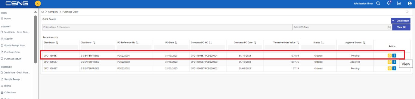 Botree dms automated approval screen